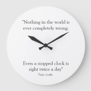Grande Horloge Ronde Round Clock with Paulo Coelho