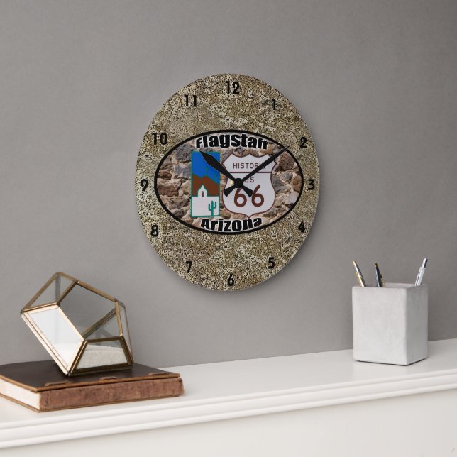 Grande Horloge Ronde Route historique 66 ~ Flagstaff, Arizona (Bureau)