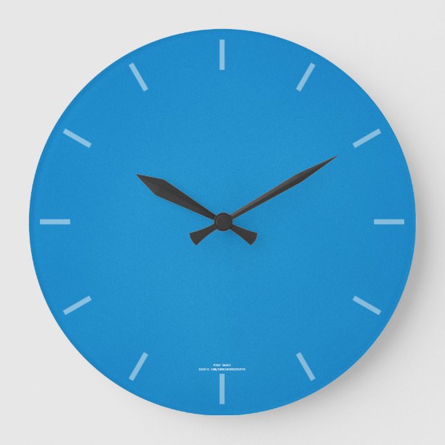 Grande Horloge Ronde Royal Blue Grainy Texture moderne (Recto)