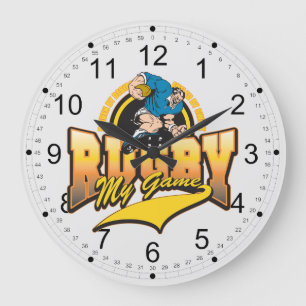 Grande Horloge Ronde Rugby Mon Jeu