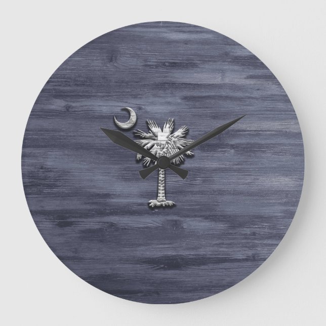 Grande Horloge Ronde Russe Caroline du Sud Palmetto et Lune (Recto)