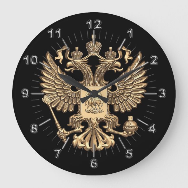 Grande Horloge Ronde Russie double aigle (Recto)