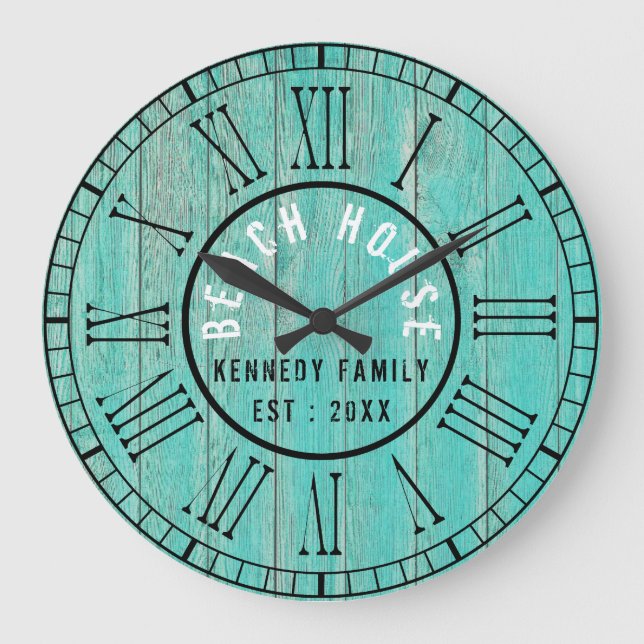 Grande Horloge Ronde Rustic Green Wood (Recto)