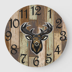 Grande Horloge Ronde Rustic Hunter Large Clock