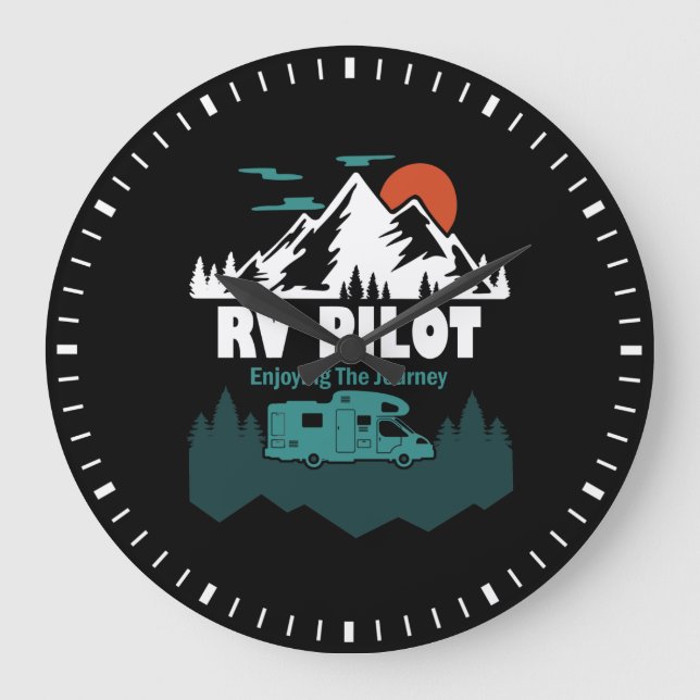 Grande Horloge Ronde RV Camping Camping Motorhome Voyage Vacances Cadea (Recto)