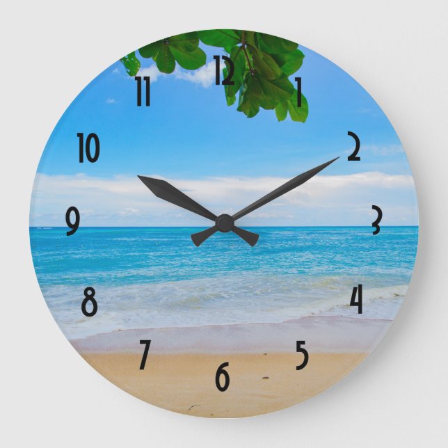 Grande Horloge Ronde Sable noir du Tropical (Recto)