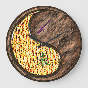 Grande Horloge Ronde Sagittaire & Bouc de Terre