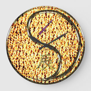 Grande Horloge Ronde Sagittaire & Dragon de Feu