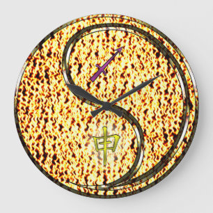 Grande Horloge Ronde Sagittaire & Singe de Feu