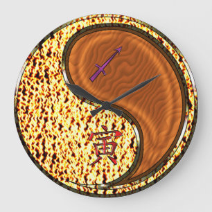 Grande Horloge Ronde Sagittaire & Tigre de Bois