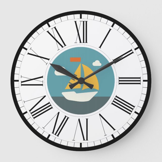 Grande Horloge Ronde Sail Boat (Recto)
