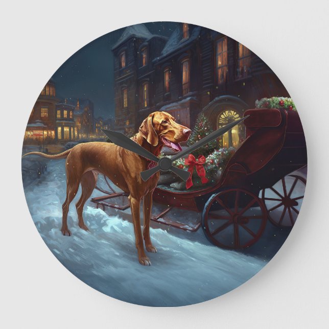 Grande Horloge Ronde Saison de Noël de Vizsla (Recto)