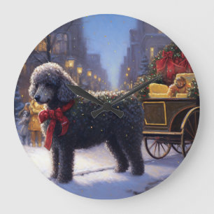 Grande Horloge Ronde Saison des fêtes de Noël des canicules
