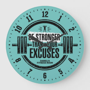 Grande Horloge Ronde Salle De Fitness À Mur Personnalisé