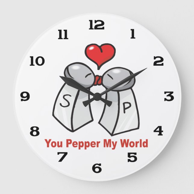 Grande Horloge Ronde Salt Pepper Shaker Valentines (Recto)