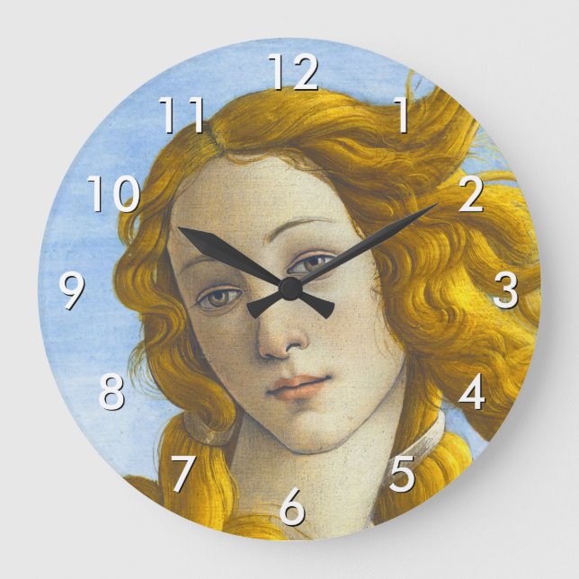 Grande Horloge Ronde Sandro Botticelli - Détail de la naissance de Vénu (Recto)