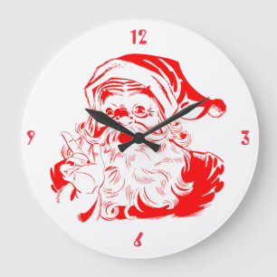 Grande Horloge Ronde Santa Claus