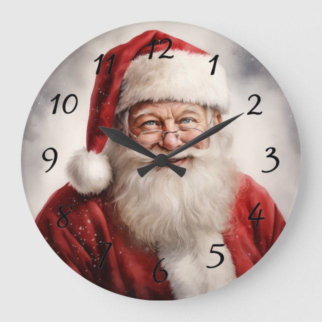 Grande Horloge Ronde Santa Claus Christmas (Recto)