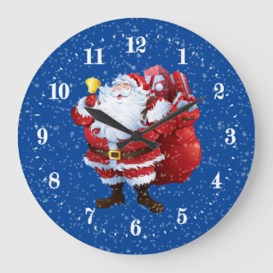 Grande Horloge Ronde Santa Holiday Large Clock