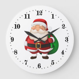Grande Horloge Ronde Santa Holiday Large Clock