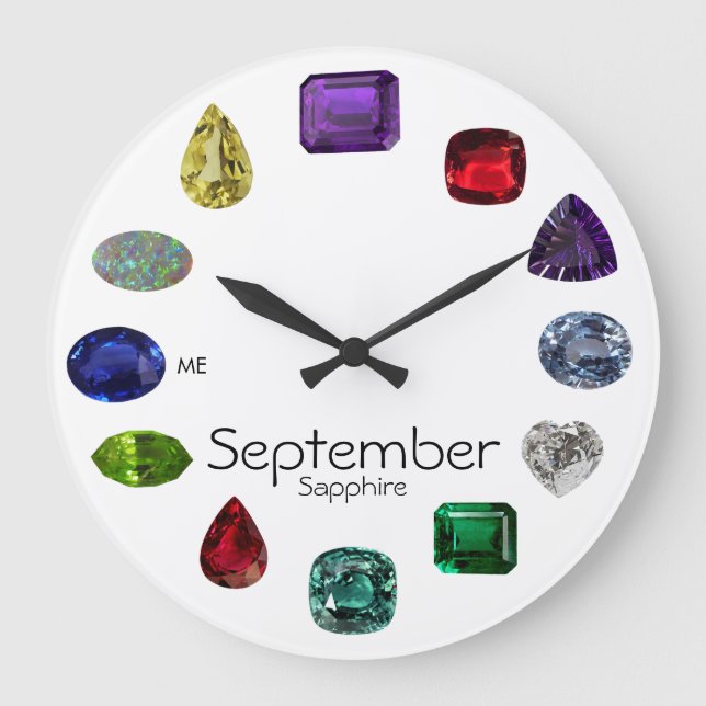 Grande Horloge Ronde Sapphire, septembre Birthstone (Recto)
