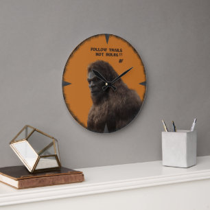GRANDE HORLOGE RONDE SASQUATRICE BIGFOOT