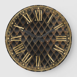Grande Horloge Ronde Scales Dragon Black & Gold