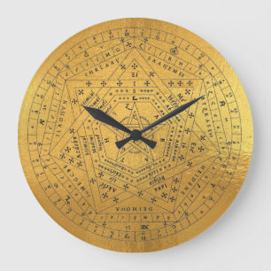 Grande Horloge Ronde Sceau d'archanges, Sceau de Dieu, Sigillum Dei Aem