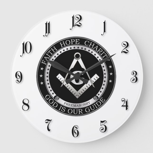 Grande Horloge Ronde Sceau de franc-maçonnerie (Recto)