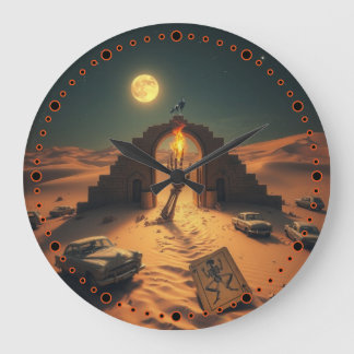 Grande Horloge Ronde science fiction fantasy world surrealist desert