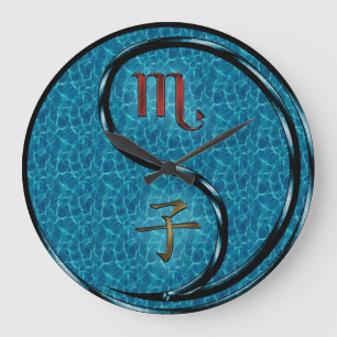 Grande Horloge Ronde Scorpion & Rat d'eau