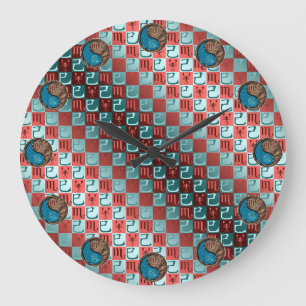 Grande Horloge Ronde Scorpion & Serpent de terre