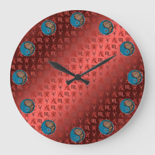 Grande Horloge Ronde Scorpion & Tigre de Terre