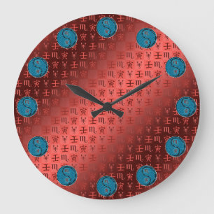 Grande Horloge Ronde Scorpion & Tigre d'eau