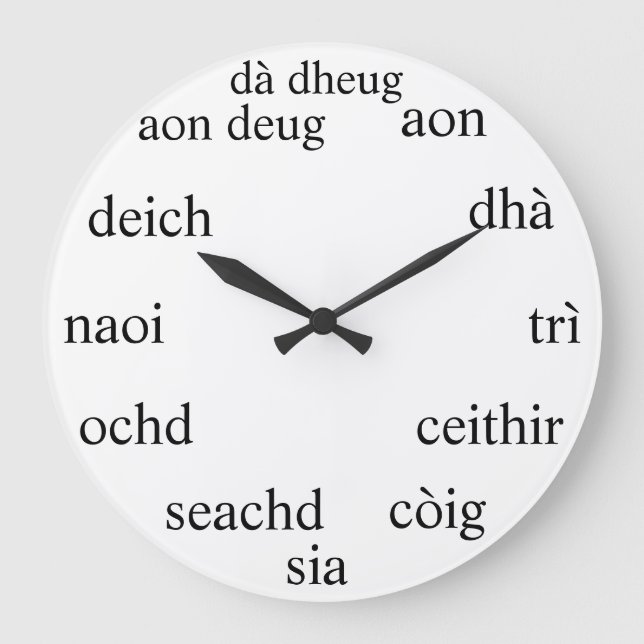 Grande Horloge Ronde Scottish gaelic clock (Recto)