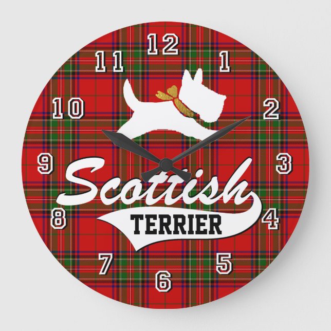 Grande Horloge Ronde Scottish Terrier (Recto)