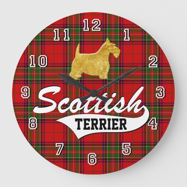 Grande Horloge Ronde Scottish Terrier (Recto)
