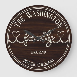 Grande Horloge Ronde Script de famille ivoirienne sur Arrière - plan à 