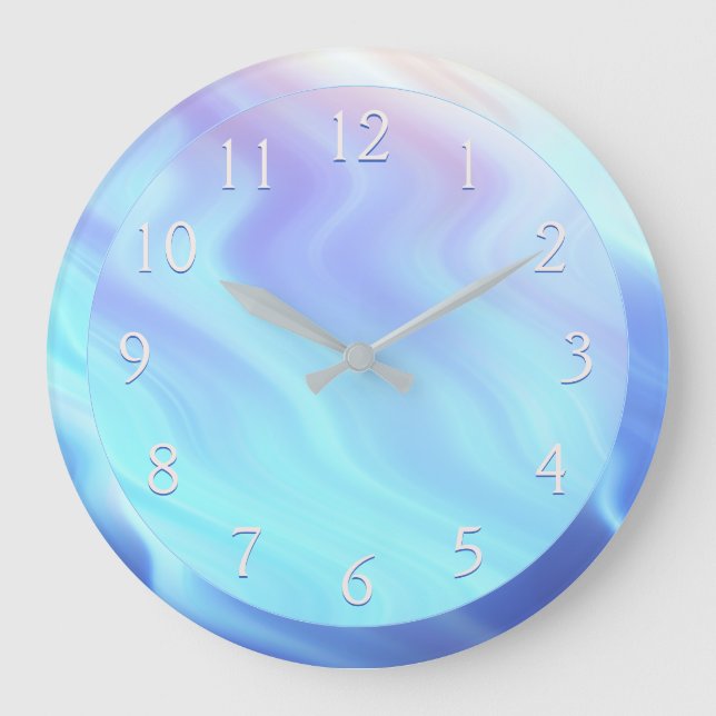 Grande Horloge Ronde Serene Turquoise Lavender Rose (Recto)