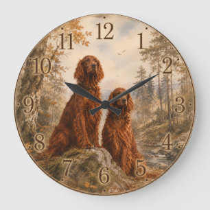 Grande Horloge Ronde Setter irlandais