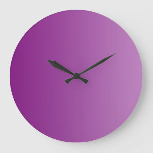 Grande Horloge Ronde SEULEMENT gradients de COULEUR - magenta