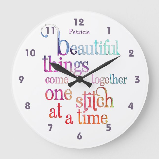 Grande Horloge Ronde Sewing Knitting One Stitch at A Time (Recto)