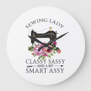 Grande Horloge Ronde Sewing Lady Class Sassy And A Bit Smart Assy