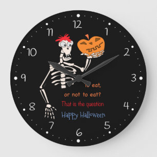 Grande Horloge Ronde Shakespeare à Halloween Large Clock