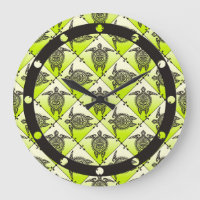 Shamanic Tortues de mer Motif - vert