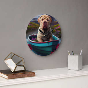 Grande Horloge Ronde Sharpei sur une pagaie : une aventure Pittoresque