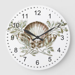 Grande Horloge Ronde Shell blanc