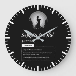 Grande Horloge Ronde Shikata-ga-nai - Le concept japonais de réussite