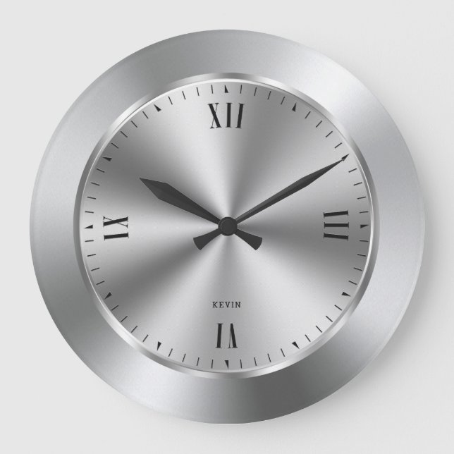 Grande Horloge Ronde Shiny Silver Stainless (Recto)