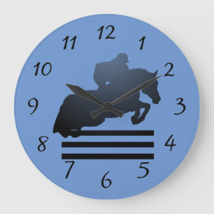 Grande Horloge Ronde  Show jumper clearing an obstacle.    